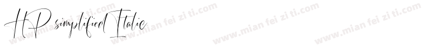 HP simplified Italic字体转换